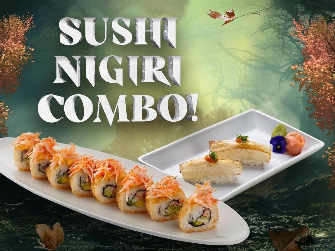 sushi nigiri combo at 55 AED